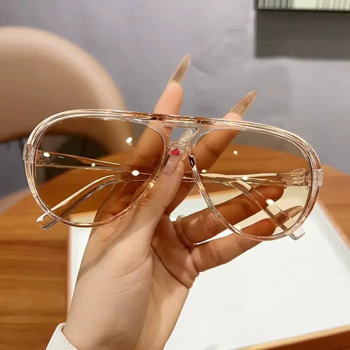 Lunettes de soleil tendance à Double faisceau pour femmes