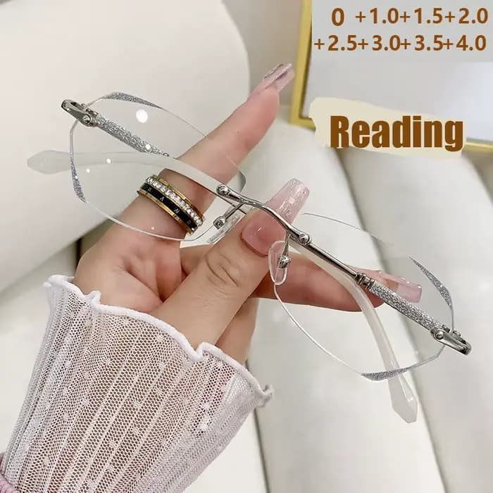 Lunettes de lecture haut de gamme découpées en diamant pour personnes d'âge moyen et âgées