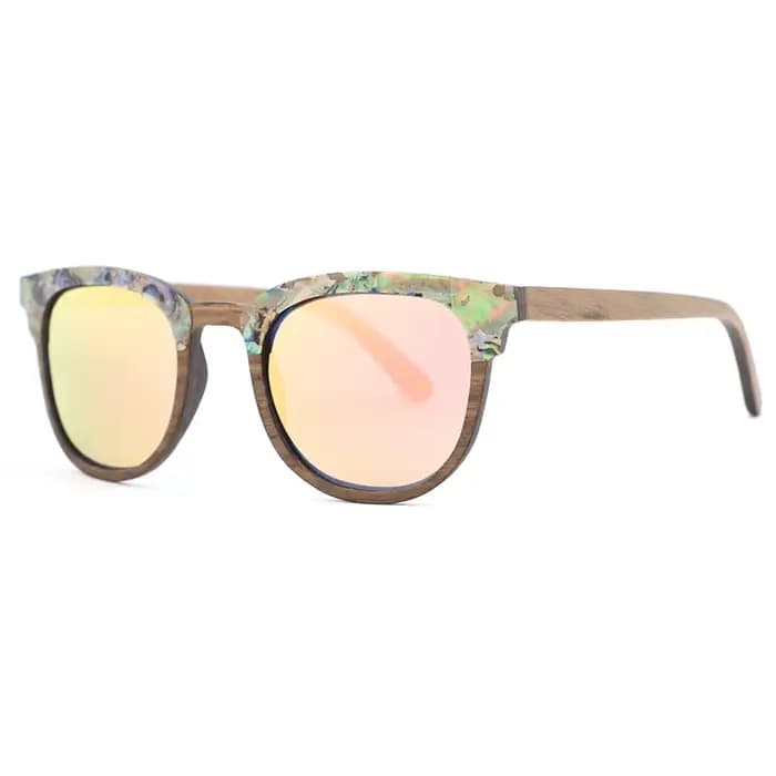 Lunettes de soleil en bois d'ormeau pour hommes et femmes