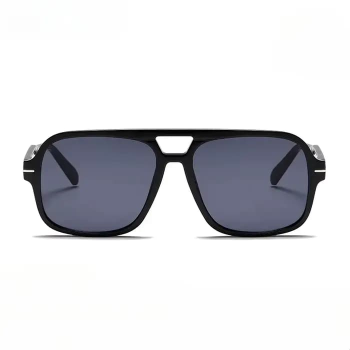 Lunettes de soleil VAKA Double Bridge Square Aviator - UV400 Style Pilote Vintage