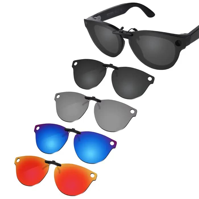 Beeyspecslab Lunettes intelligentes polarisées avec clip antireflet compatible avec RayBan RW4013 Headliner (Gen 2)
