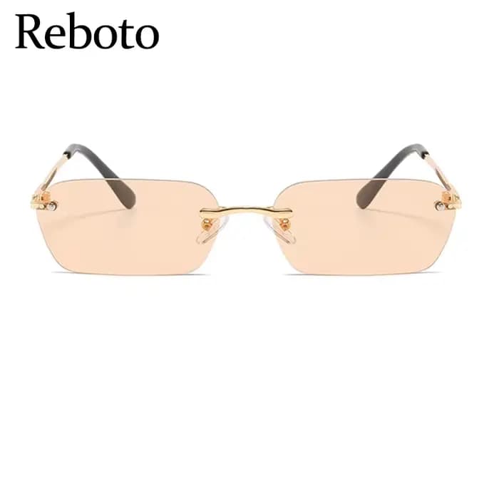 Petites lunettes de soleil Vintage sans bords pour femmes