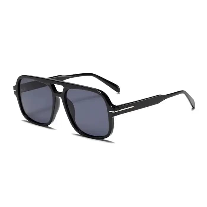Lunettes de soleil VAKA Double Bridge Square Aviator - UV400 Style Pilote Vintage