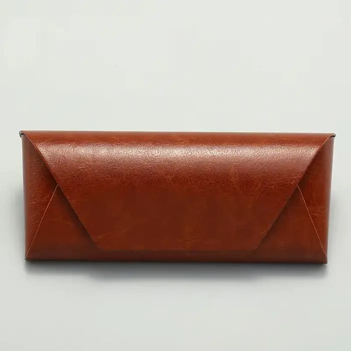 Boîte à lunettes rétro en cuir PU pour hommes