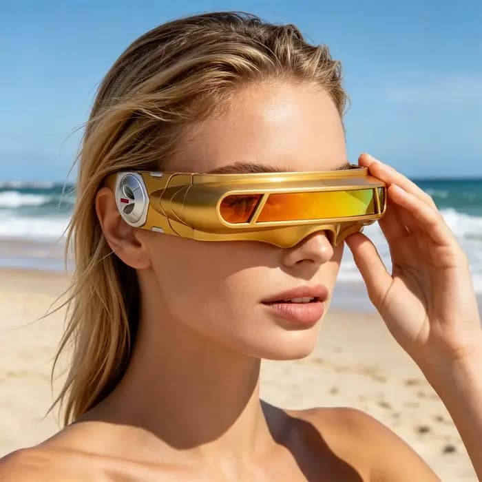 Lunettes de soleil cyberpunk futuristes