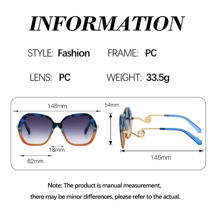 Lunettes de soleil polygonales à bords larges pour femmes