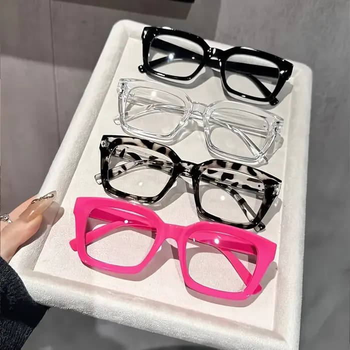 Lunettes classiques à monture carrée sans ordonnance