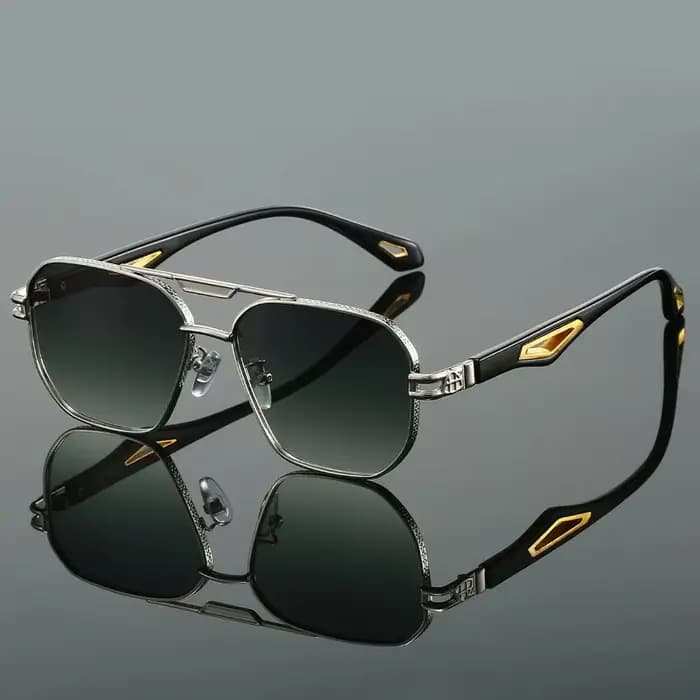 Lunettes de soleil carrées vintage pour hommes