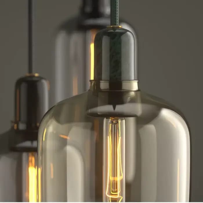 Normann Amp suspension rétro LED verre suspension lampe pour chambre salle à manger salon Restaurant décor nordique marbre lustre