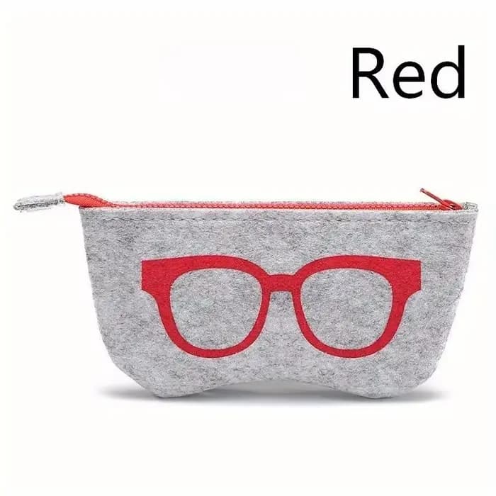 1 pochette élégante en feutre pour lunettes – Étui portable et durable avec fermeture éclair
