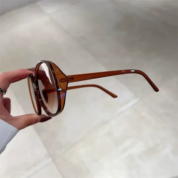 Lunettes de soleil rondes de créateur de marque de luxe pour femmes et hommes, lunettes de soleil vintage à la mode, lunettes de soleil ChimPunk Respzed Big Frame Shades, UV400