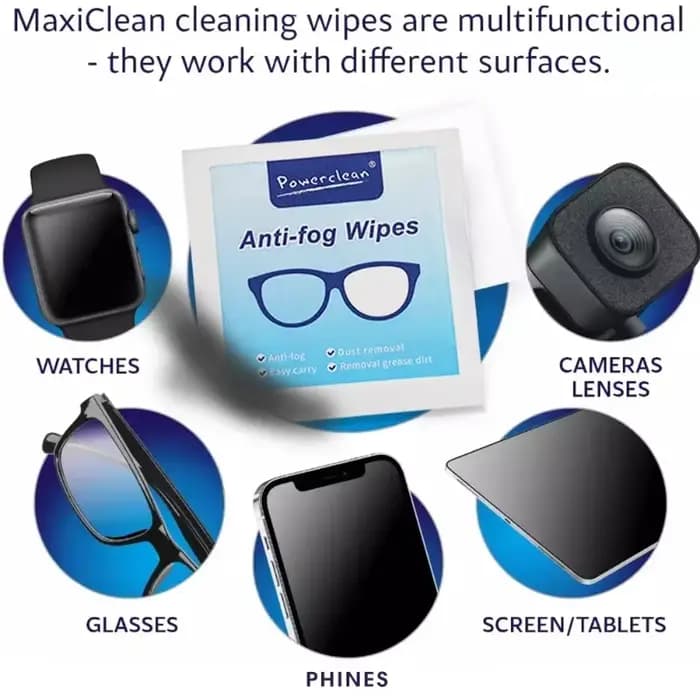 10/100 pièces lunettes nettoyage papier humide jetable Anti-buée brumisation dépoussiéreur lentille lingettes
