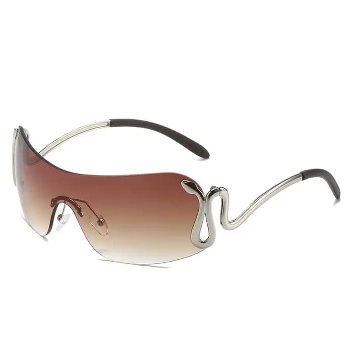 Lunettes de soleil sans monture Y2K pour femme et homme
