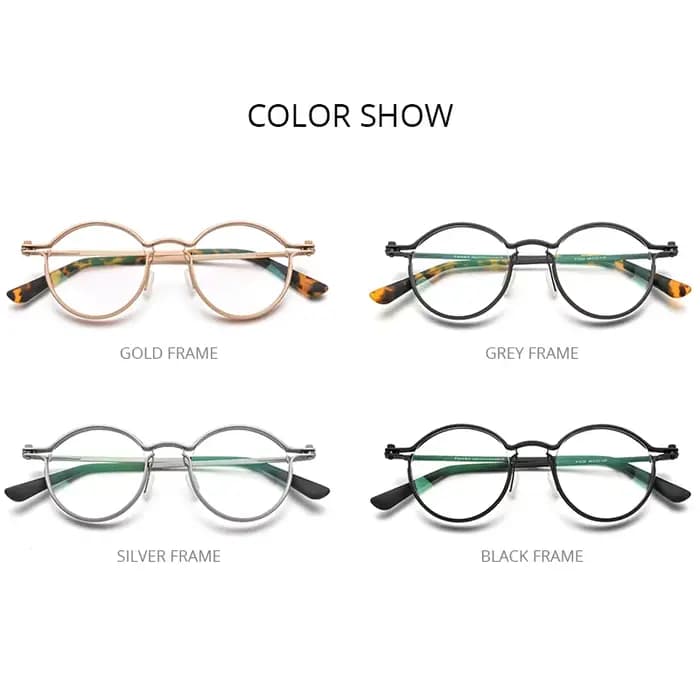 FONEX alliage lunettes cadre hommes marque Design rétro Vintage rond