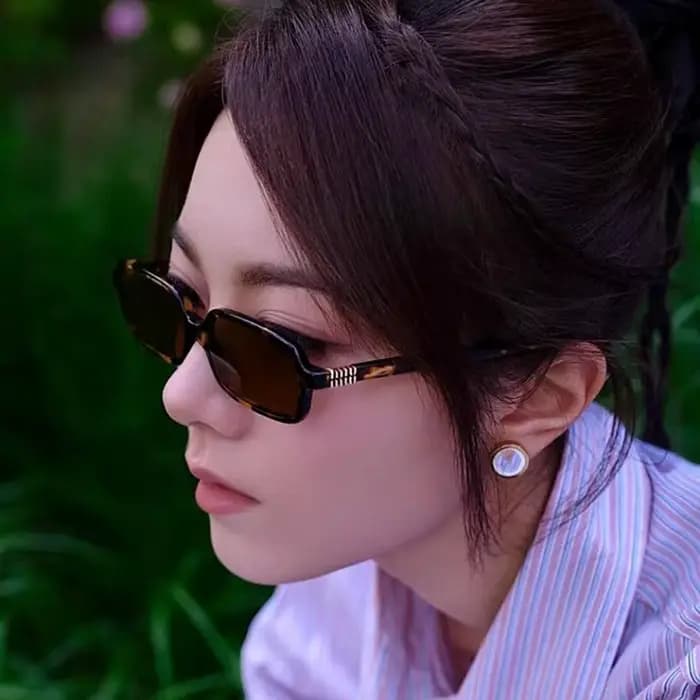 Lunettes de soleil rectangulaires de luxe pour hommes et femmes