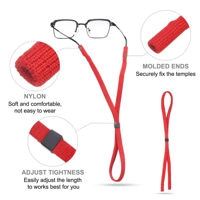 Cordon antidérapant pour lunettes de soleil