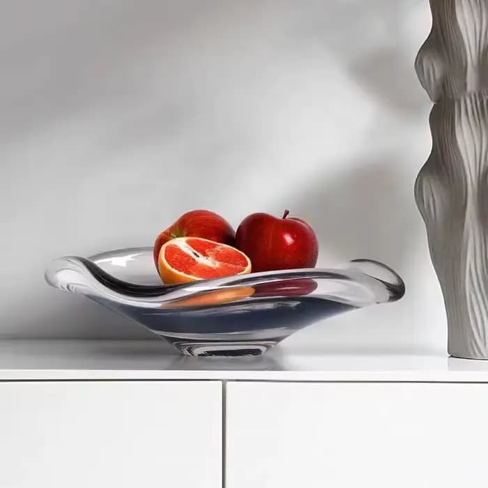 Plateaux en verre transparents, plats à fruits, bols à fruits, contenants de rangement de bureau, bols à collations, plateaux à bijoux, accessoires de décoration pour la maison