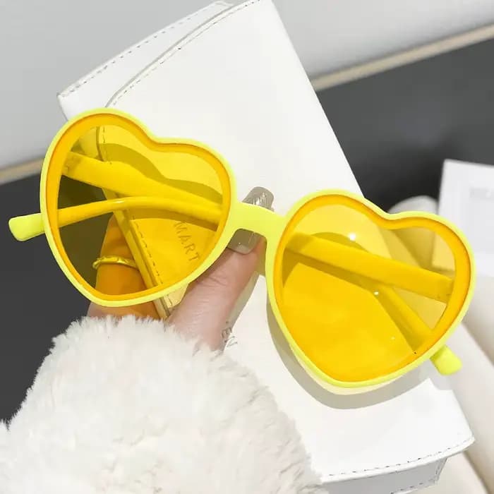 Nouvelles Lunettes de Soleil Vintage Cœur pour Femme et Homme