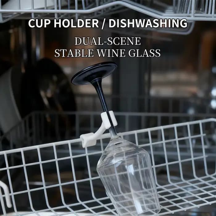 Support à verres à vin 4/8 pièces, support à verres à vin compatible lave-vaisselle, support à verres à vin résistant à la chaleur, porte-verres à vin, clip de fixation pour ustensiles de cuisine