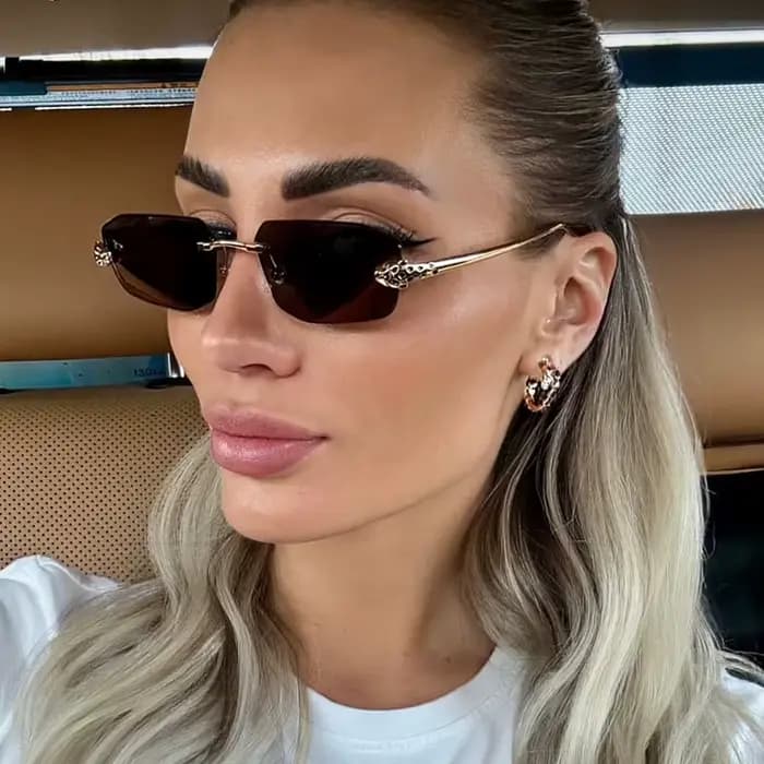 Lunettes de soleil de conduite rétro et tendance - Design à monture étroite