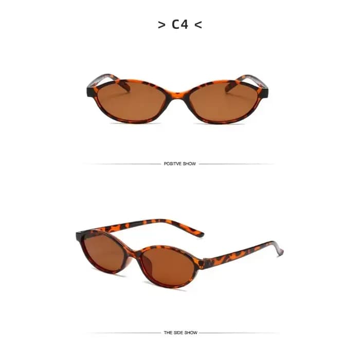 Lunettes de soleil ovales à petite monture pour femmes