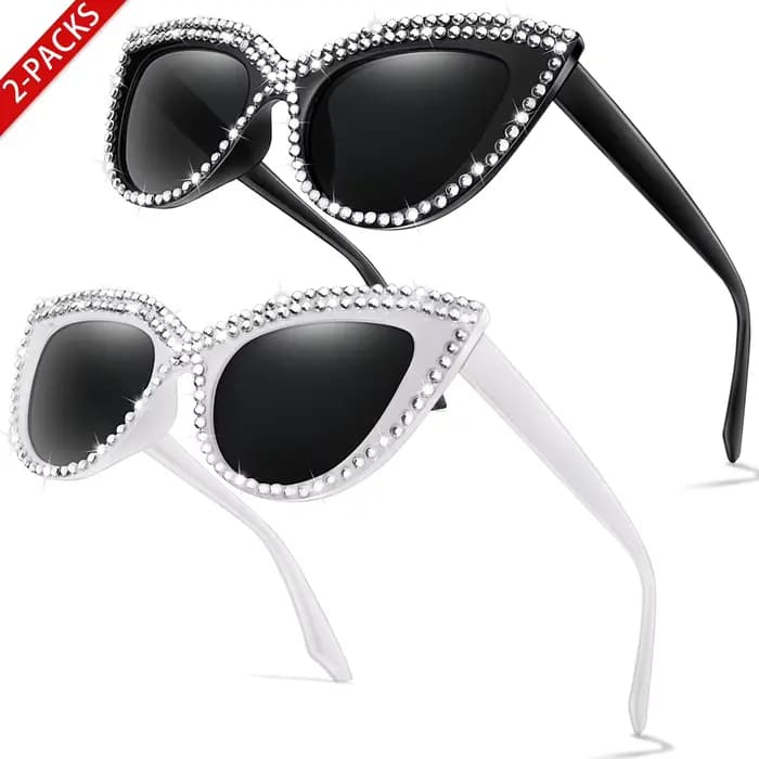 2 paires de lunettes œil de chat pour femmes