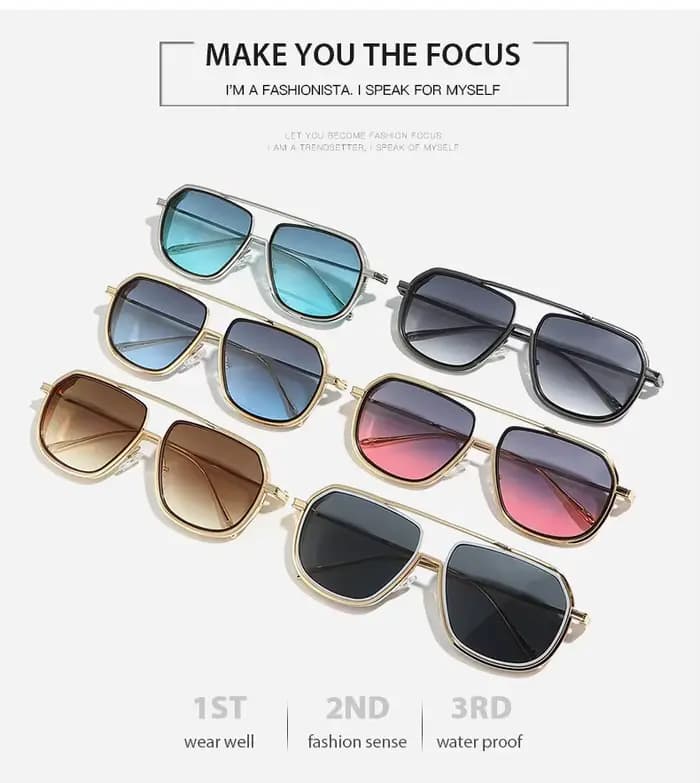 BOYSEEN belles et à la mode lunettes de soleil carrées pour femmes