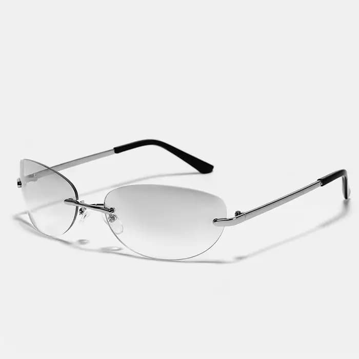 Y2K-Lunettes de soleil sans bords pour femmes et hommes