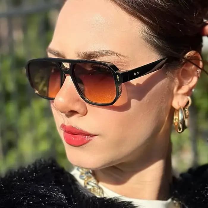 Marque de mode carré femmes hommes lunettes de soleil rétro Rivets