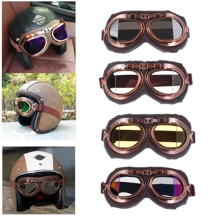 Lunettes de moto rétro vintage