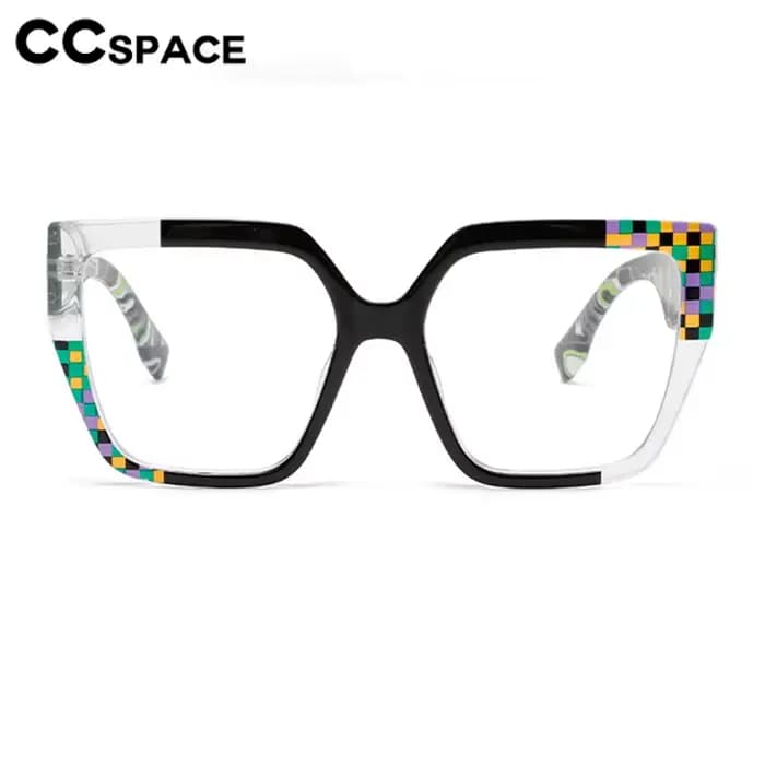 Lunettes de lecture carrées à grand cadre coloré pour femmes