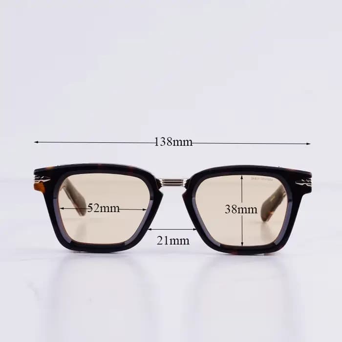 Lunettes de soleil carrées noires et argentées de luxe pour hommes