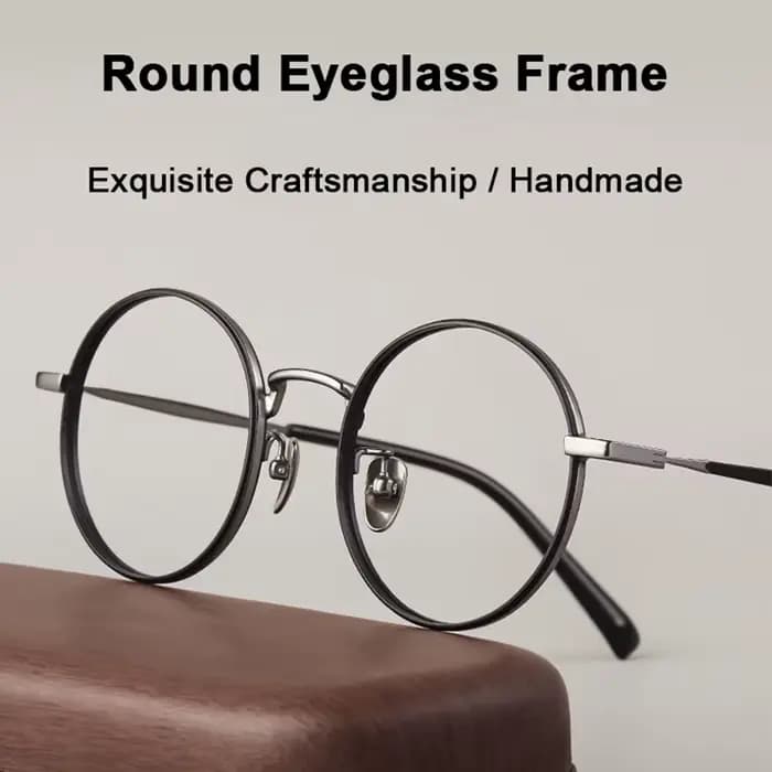 Lunettes rondes rétro de marque de styliste