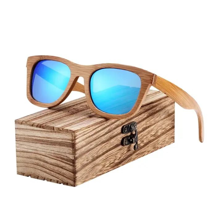 Lunettes de soleil en bambou pour hommes et femmes