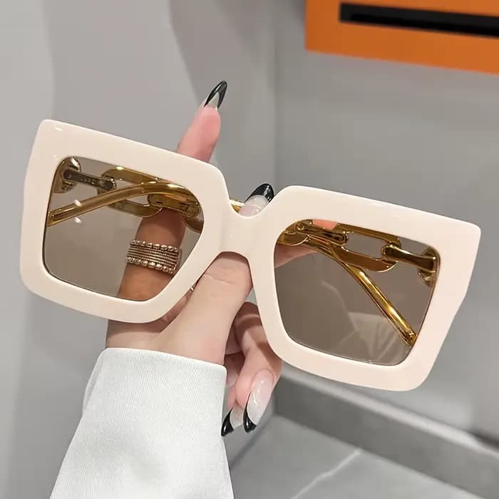 Lunettes de soleil carrées de luxe pour femmes