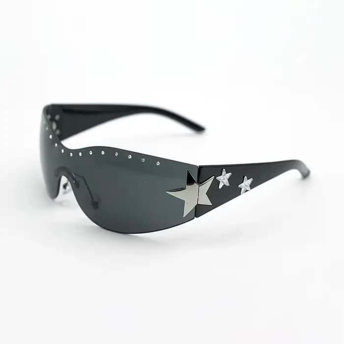 Lunettes de soleil à grande monture décorative pour hommes et femmes