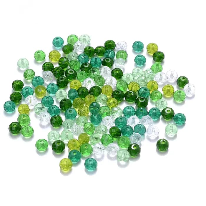 Cicifu mélange vert 3/4/6mm 40/120 pièces Rondelle autriche perles de verre de cristal à facettes perles rondes en vrac pour la fabrication de bijoux trouver