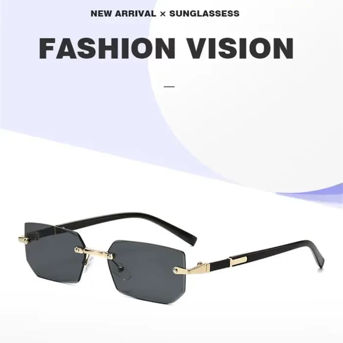 Lunettes de soleil tendance sans monture pour hommes et femmes