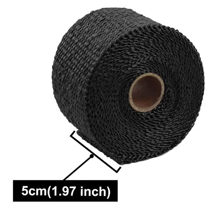 Rouleau d'isolation thermique pour tuyau d'échappement, 5CM x 5M, largeur 5cm, tissu banane en coton, ruban en fibre de verre pour moto