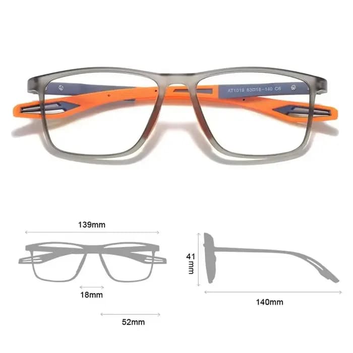 Lunettes de sport unisexes bloquant la lumière bleue, monture TR90 à la mode, pour myopie, lunettes transparentes pour hommes et femmes