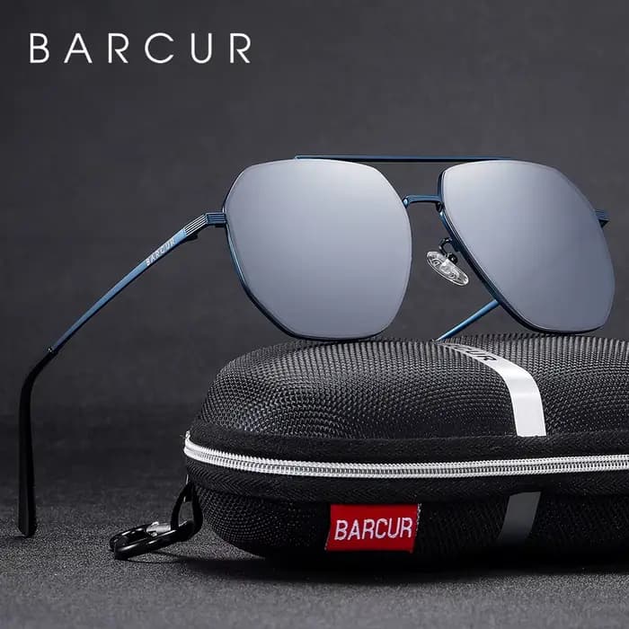 BARCUR lentille carrée en verre hommes lunettes De soleil pour femmes