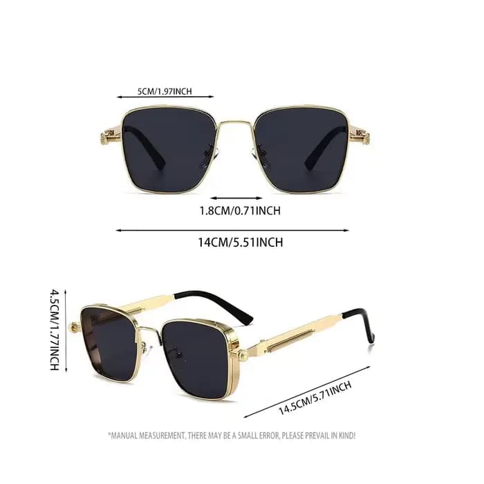 Une paire de lunettes de soleil tendance avec des montures irrégulières et un design unique
