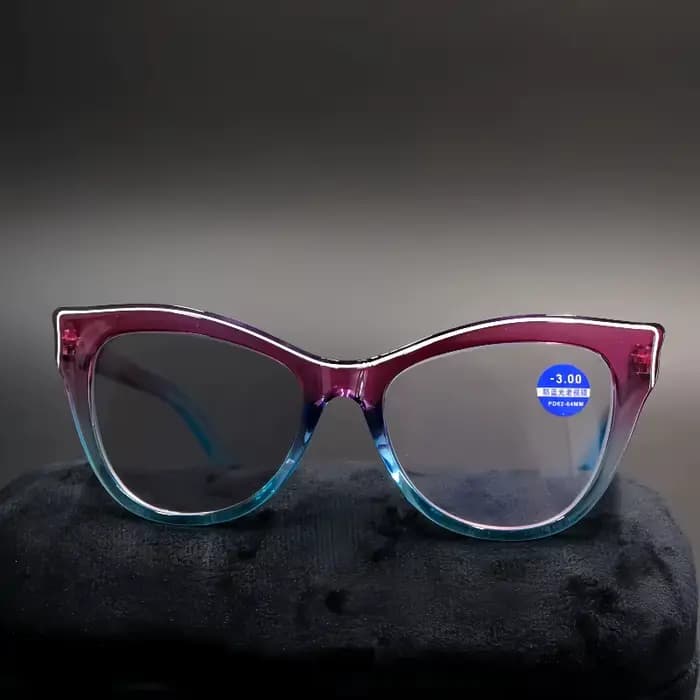 Lunettes photochromiques œil de chat à la mode pour myopie