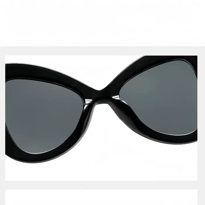 Lunettes à grande monture papillon à la mode avec branches en forme de V