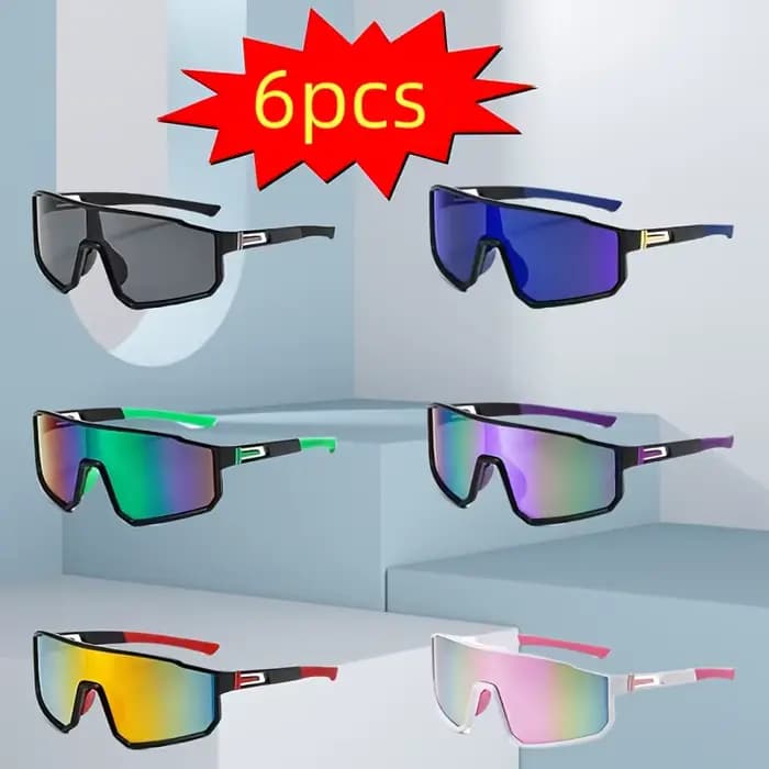 1/6 paires de lunettes unisexes surdimensionnées de style européen