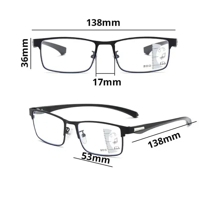Lunettes de lecture photochromiques multifocales progressives pour hommes