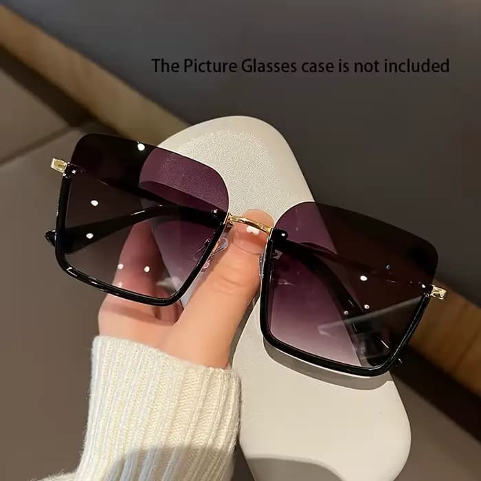 Lunettes élégantes à demi-monture noires pour femmes