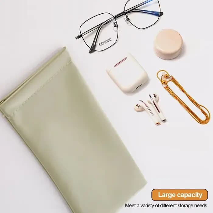 Sac de rangement pour lunettes en cuir PU souple