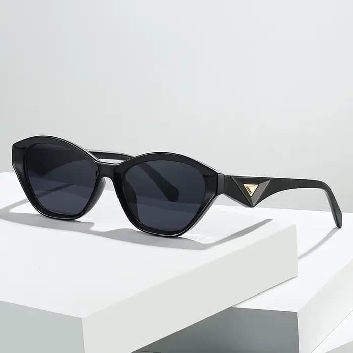 Lunettes à monture cool avec un contour distinctif. La forme géométrique unique
