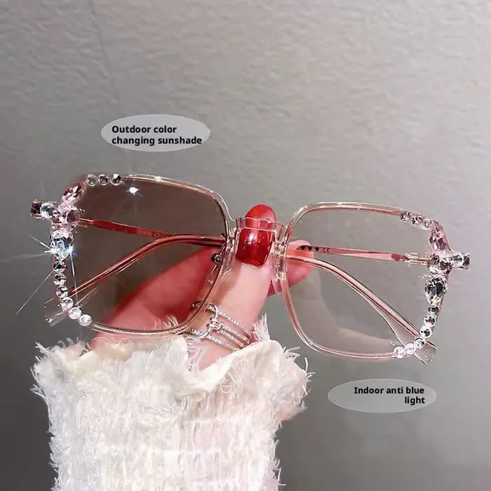 Lunettes de soleil à lumière plate pour femmes, couleur changeante, Style européen et américain, nuances de luxe légères, personnalisées, à la mode, nouvelle collection 2025